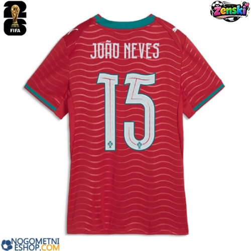 Ženski Nogometni dresi Portugalska Joao Neves #15 Domači SP 2026 Kratek Rokav
